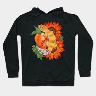 Leopard Gecko and Sunflowers Hoodie